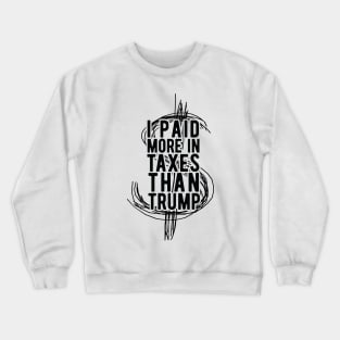 I Paid More Taxes Than Trump president 2020 Crewneck Sweatshirt